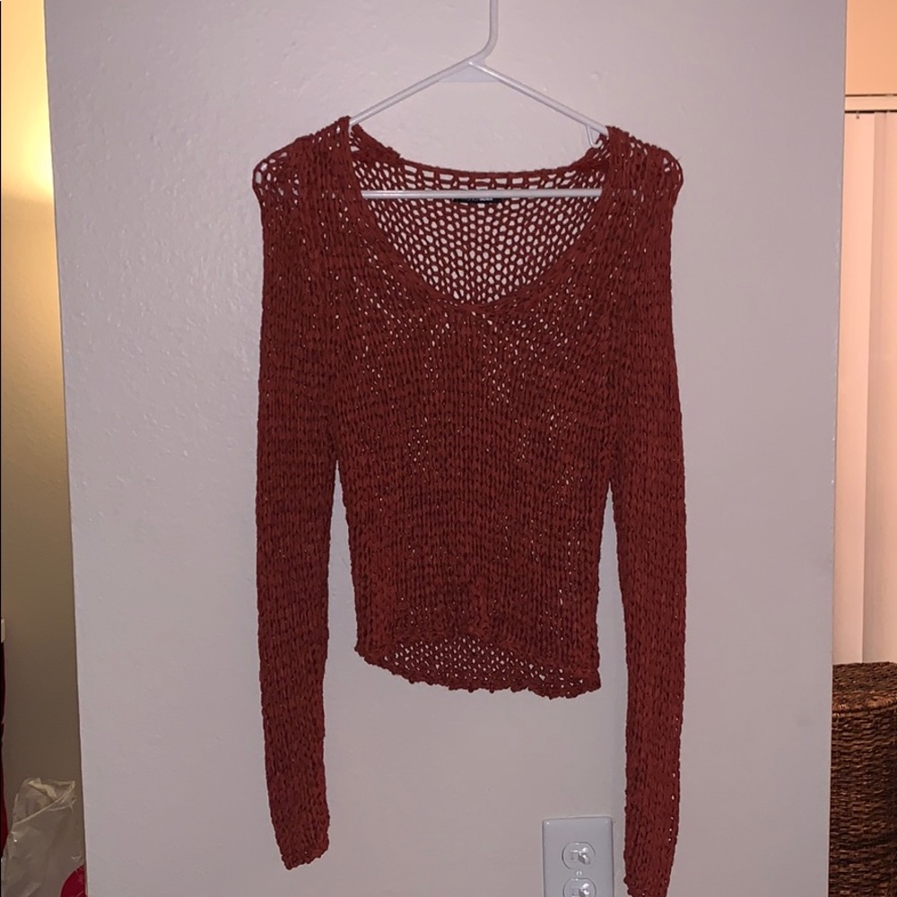 Red sweater from fashion nova